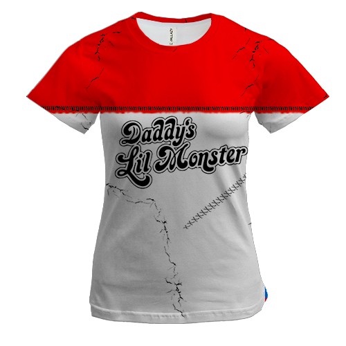 Женская 3D футболка Харли Квинн