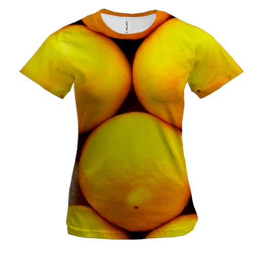 Женская 3D футболка с лимонами
