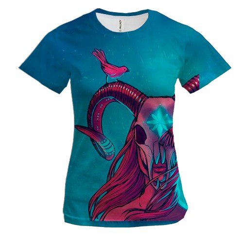 Женская 3D футболка со знаком зодиака Овен