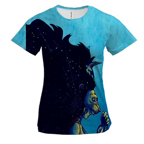 Женская 3D футболка со знаком зодиака Лев