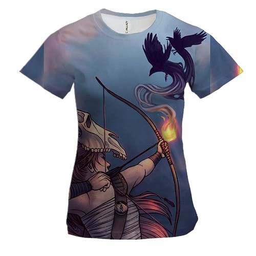 Женская 3D футболка со знаком зодиака Стрелец