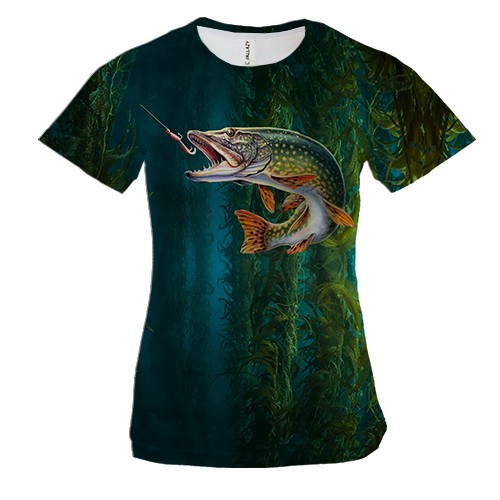 Жіноча 3D футболка Риба в воді