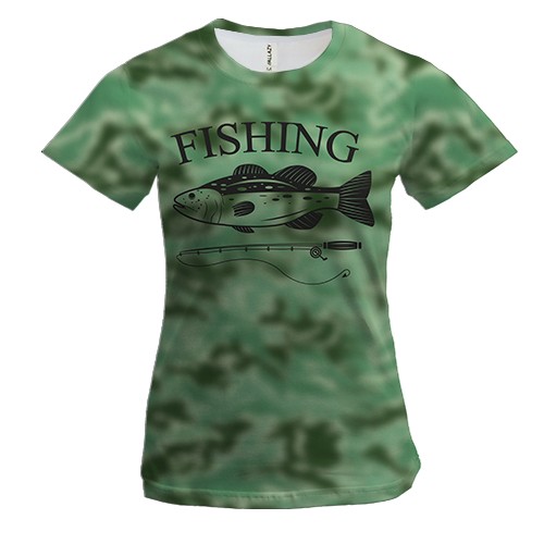 Жіноча 3D футболка Риболовля