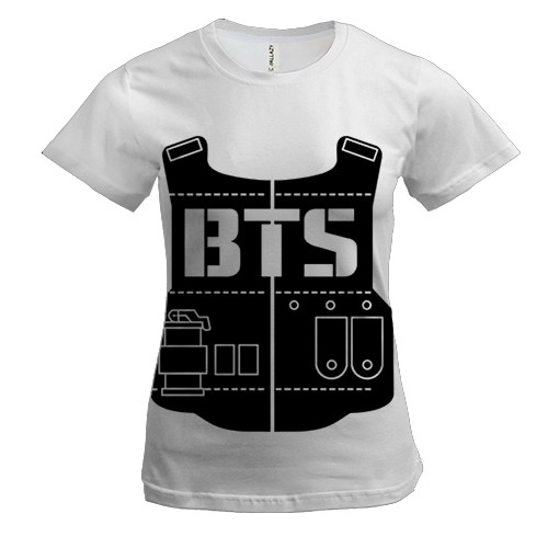 Женская 3D футболка с группой БТС (BTS) K-POP ARMY