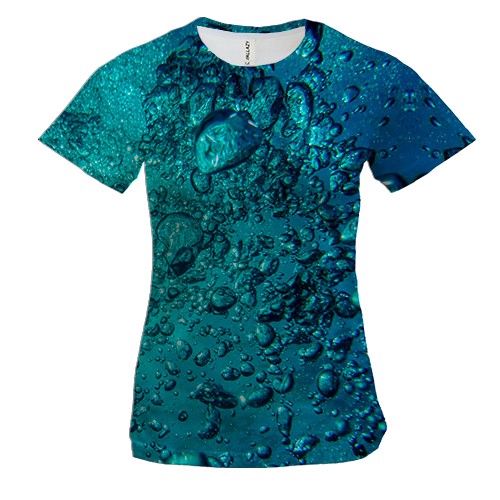 Женская 3D футболка с подводным видом