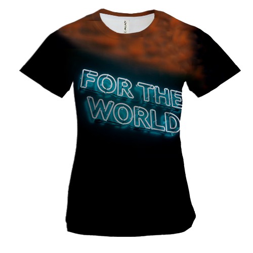 Женская 3D футболка For the world