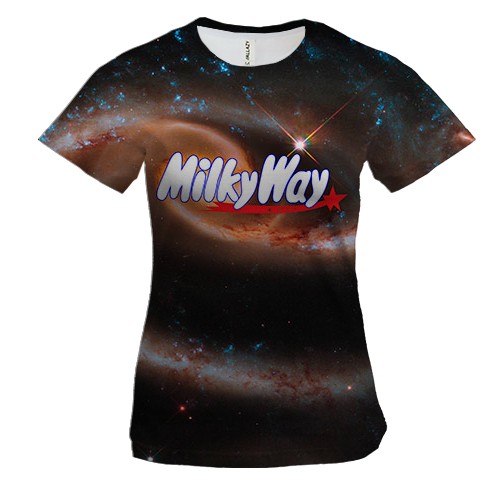 Женская 3D футболка Milky Way