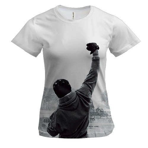 Женская 3D футболка Рокки Бальбоа