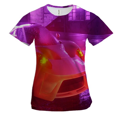 Женская 3D футболка Sports car