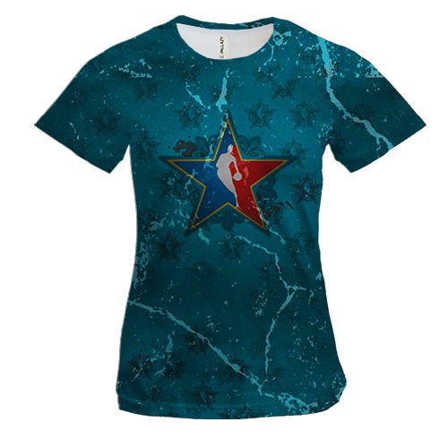 Жіноча 3D футболка з логотипом NBA