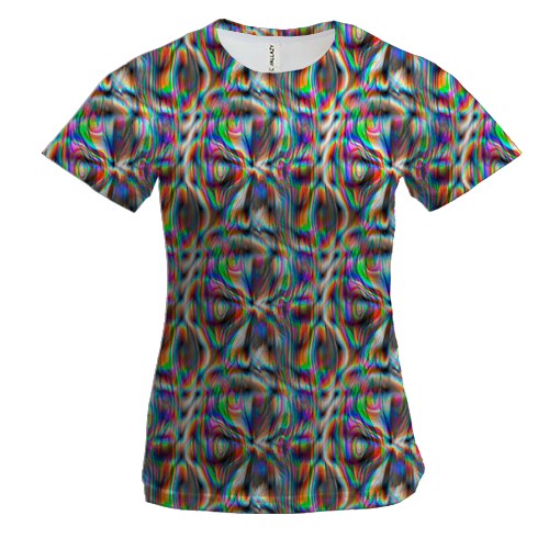 Женская 3D футболка с голографической пленкой