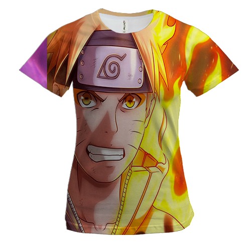 Жіноча 3D футболка з Наруто і Саске