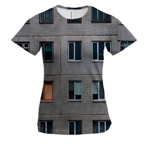 Жіноча 3D футболка з фасадом будівлі
