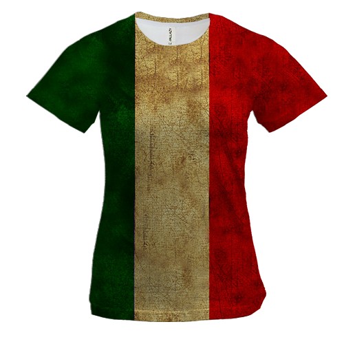 Жіноча 3D футболка з прапором Італії