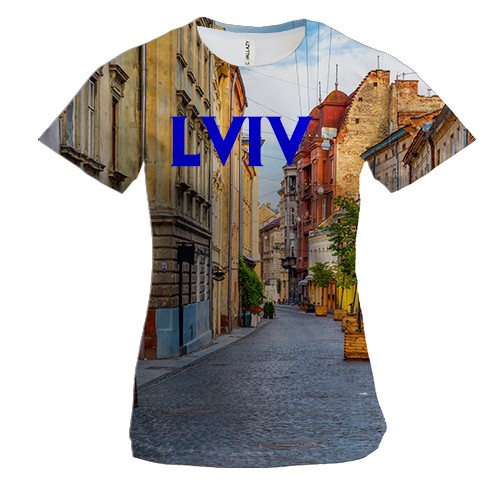Женская 3D футболка Львов