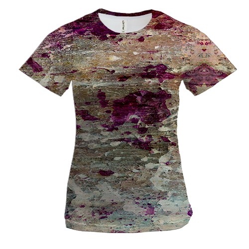 Жіноча 3D футболка з фіолетовою іржею