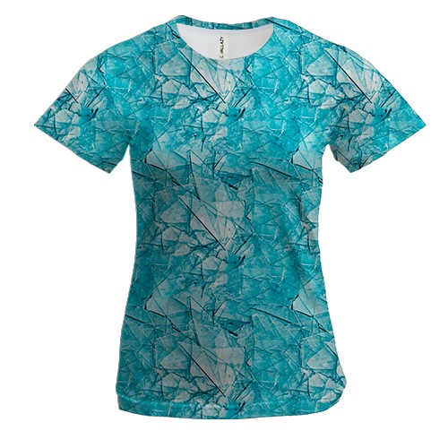 Жіноча 3D футболка зі склом