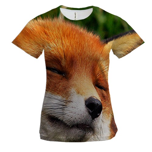 Жіноча 3D футболка з лисицею котра мріє