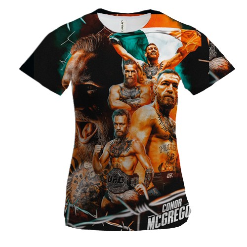 Женская 3D футболка с Конор Макгрегором
