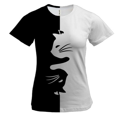 Жіноча 3D футболка "Ін Янь Мяу"