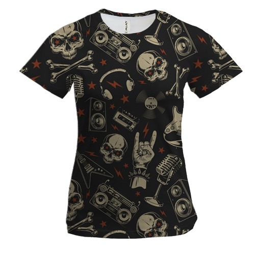 Жіноча 3D футболка "Rock Forever"