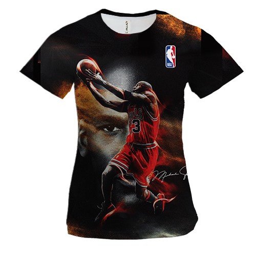 Женская 3D футболка "Майкл Джордан"