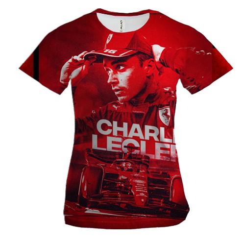 Жіноча 3D футболка з Шарль Леклер