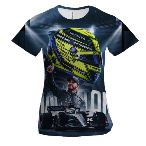 Женская 3D футболка c Льюис Хэмилтон