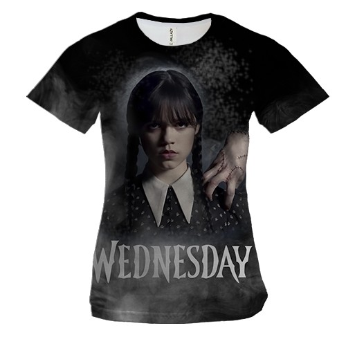 Жіноча 3D футболка Wednesday та Thing