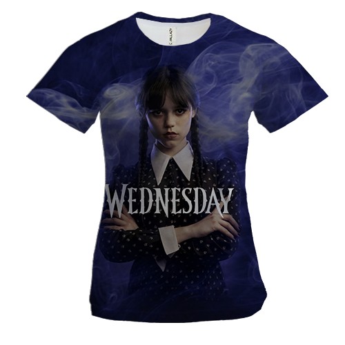 Жіноча 3D футболка Wednesday Smoke Арт (2)