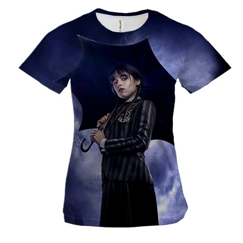 Жіноча 3D футболка Wednesday Арт