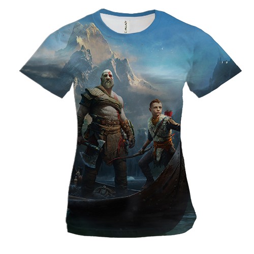 Женская 3D футболка God of War