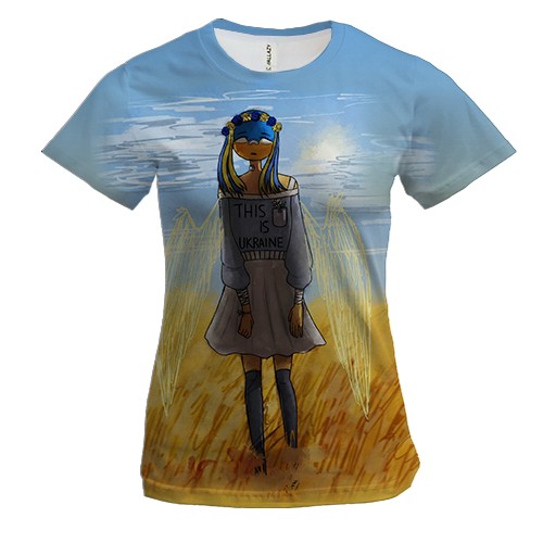 Женская 3D футболка This is Ukraine
