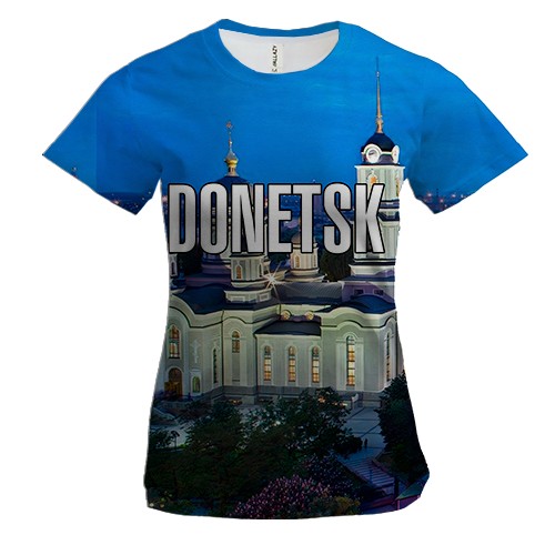 Женская 3D футболка Donetsk