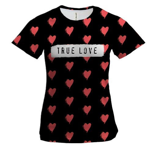 Жіноча 3D футболка True love