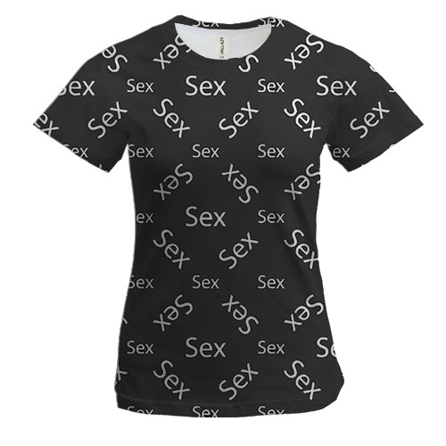 Жіноча 3D футболка S E X pattern 2