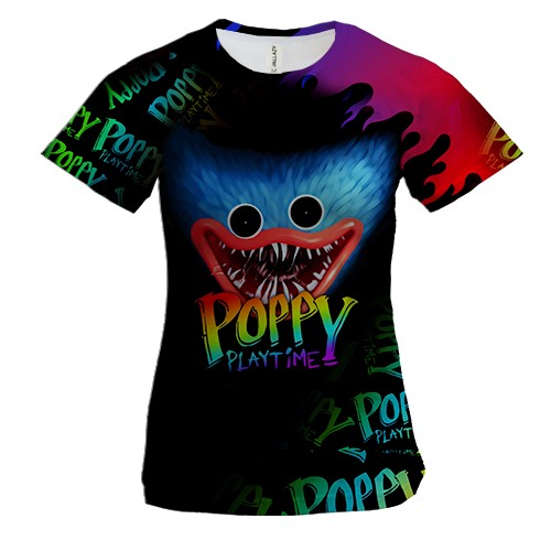 Женская 3D футболка Poppy Playtime (2)