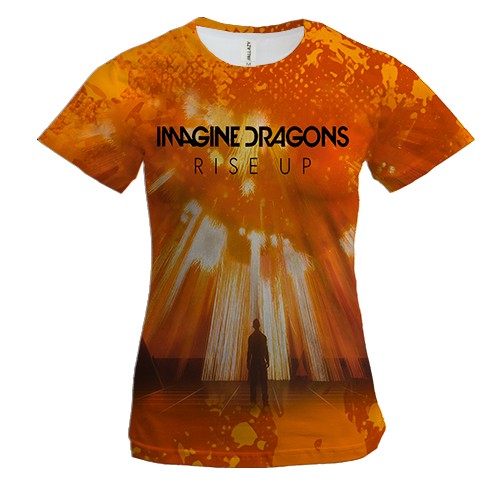 Женская 3D футболка Imagine Dragons rise up