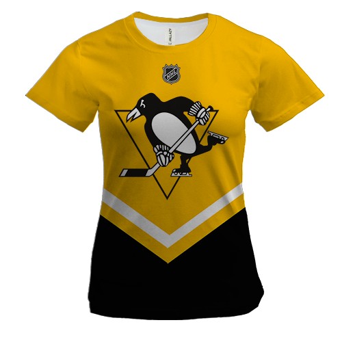 Женская 3D футболка Pittsburgh Penguins (2)