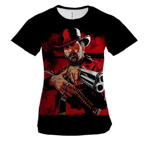 Женская 3D футболка Red Dead Redemption