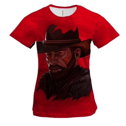 Женская 3D футболка Артур Морган