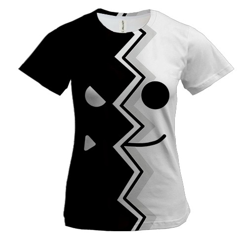 Женская 3D футболка Geometry Dash