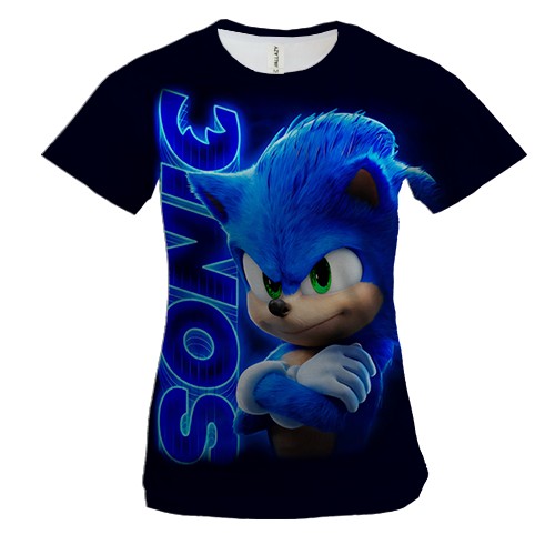 Жіноча 3D футболка SONIC (2)