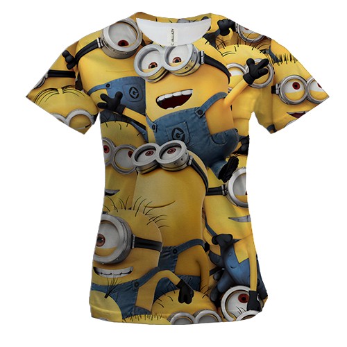 Жіноча 3D футболка з Міньйонами