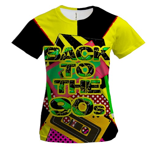 Жіноча 3D футболка Back to the 90