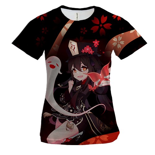 Женская 3D футболка Genshin Impact - УЛЬТ ХУ ТАО