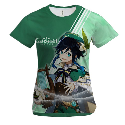 Женская 3D футболка Genshin Impact (3)