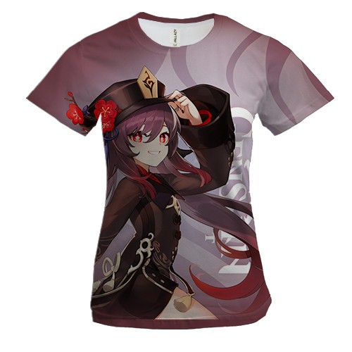 Женская 3D футболка Genshin Impact - ХУ ТАО