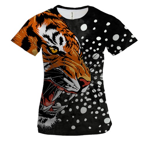 Женская 3D футболка Амурский тигр АРТ