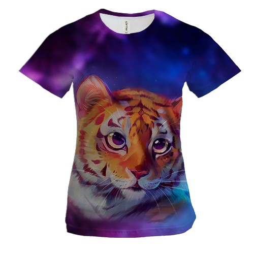 Жіноча 3D футболка Тигреня (малюнок)